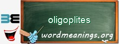 WordMeaning blackboard for oligoplites
